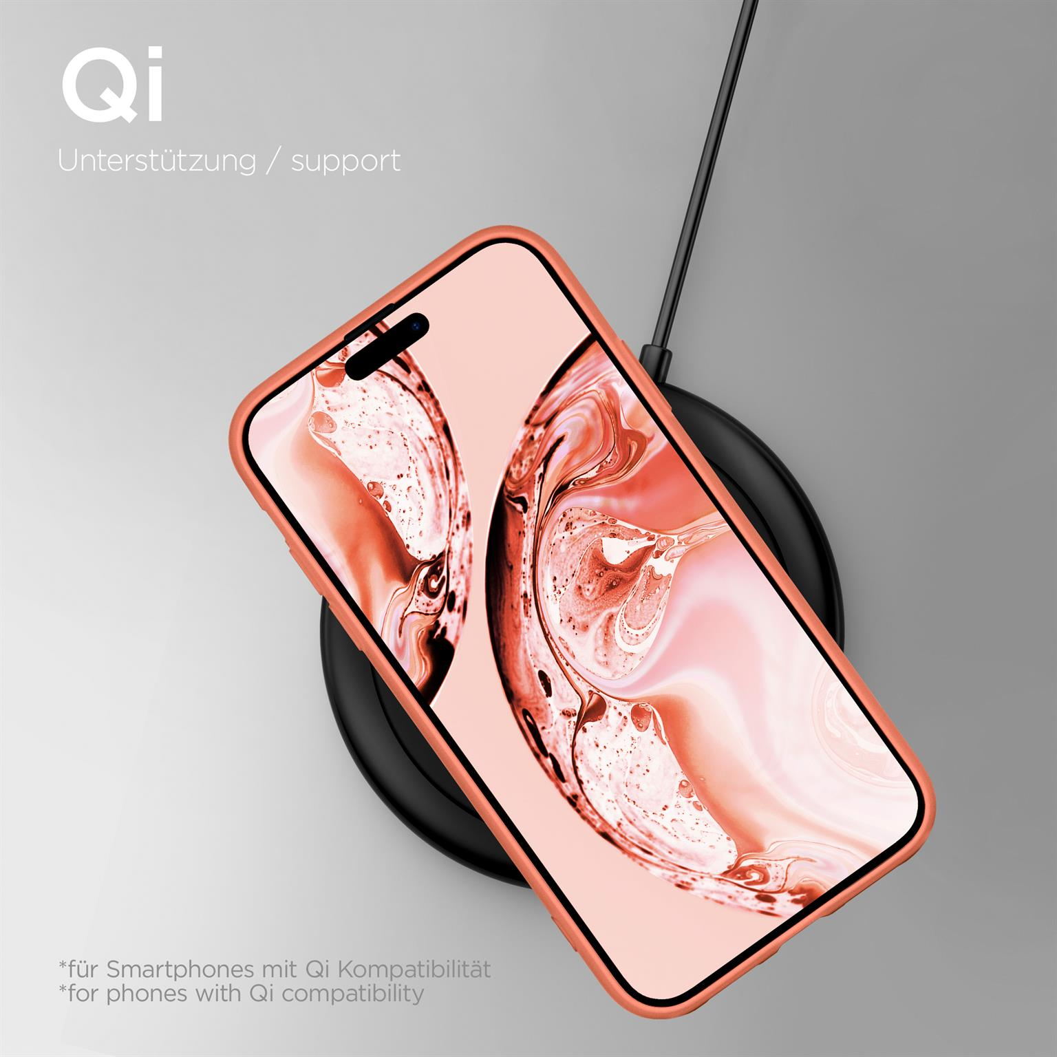 ONEFLOW Soft Case, Backcover, Apple, Papaya iPhone Pro, 14