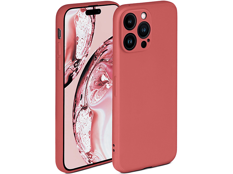 ONEFLOW Soft Case, Backcover, Apple, iPhone 14 Pro Max, Sonnenuntergangsrot