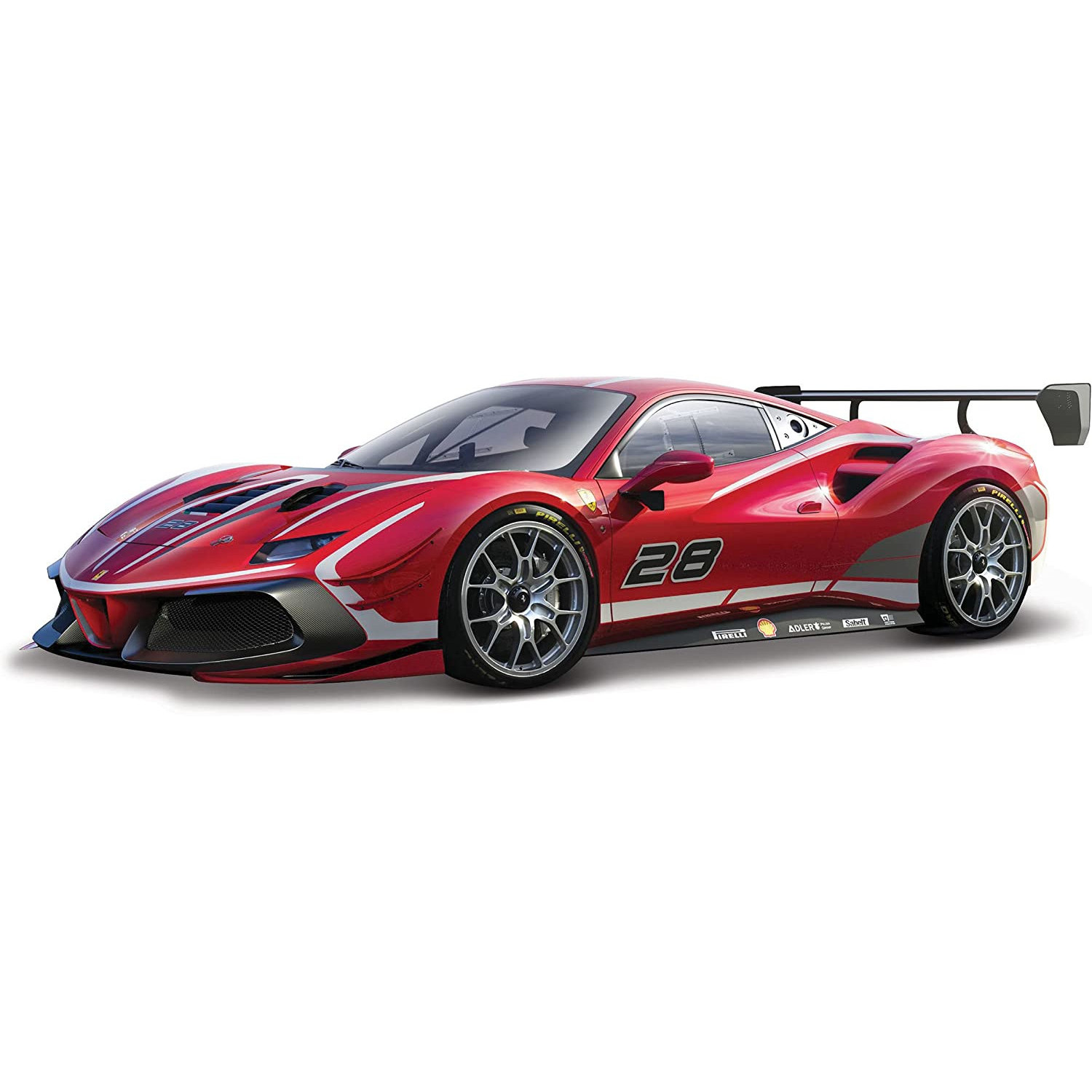 (rot, - BBURAGO 488 Modellauto Challenge Spielzeugauto Ferrari EVO 18-36309 1:43) \'20 - Maßstab