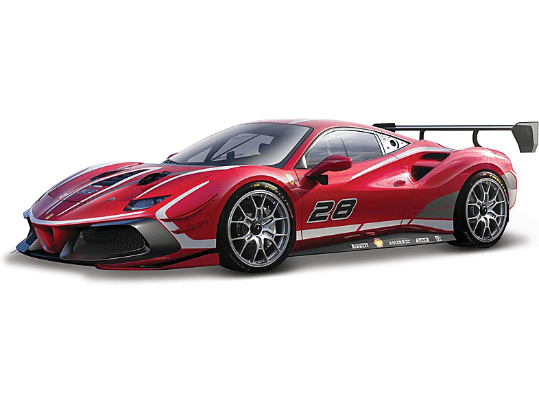 BBURAGO 18-36309 - - \'20 Modellauto Challenge Spielzeugauto Maßstab 488 (rot, EVO 1:43) Ferrari
