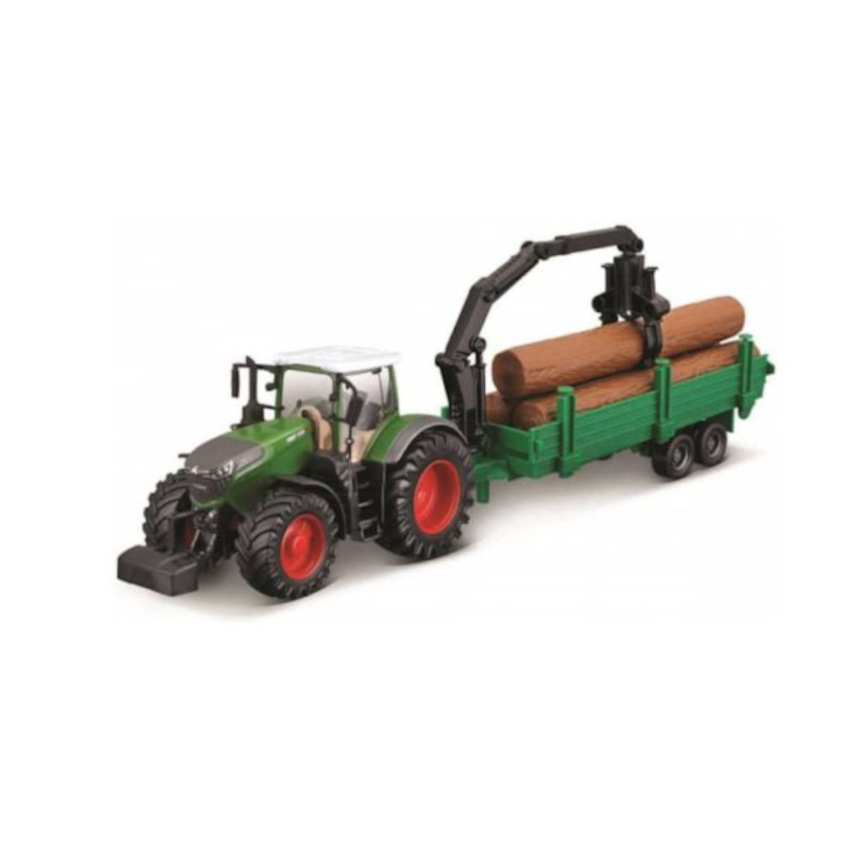 Fendt 1050 (10cm) - Vario 18-31677 Holztransporter Traktor BBURAGO Spielzeugauto - mit