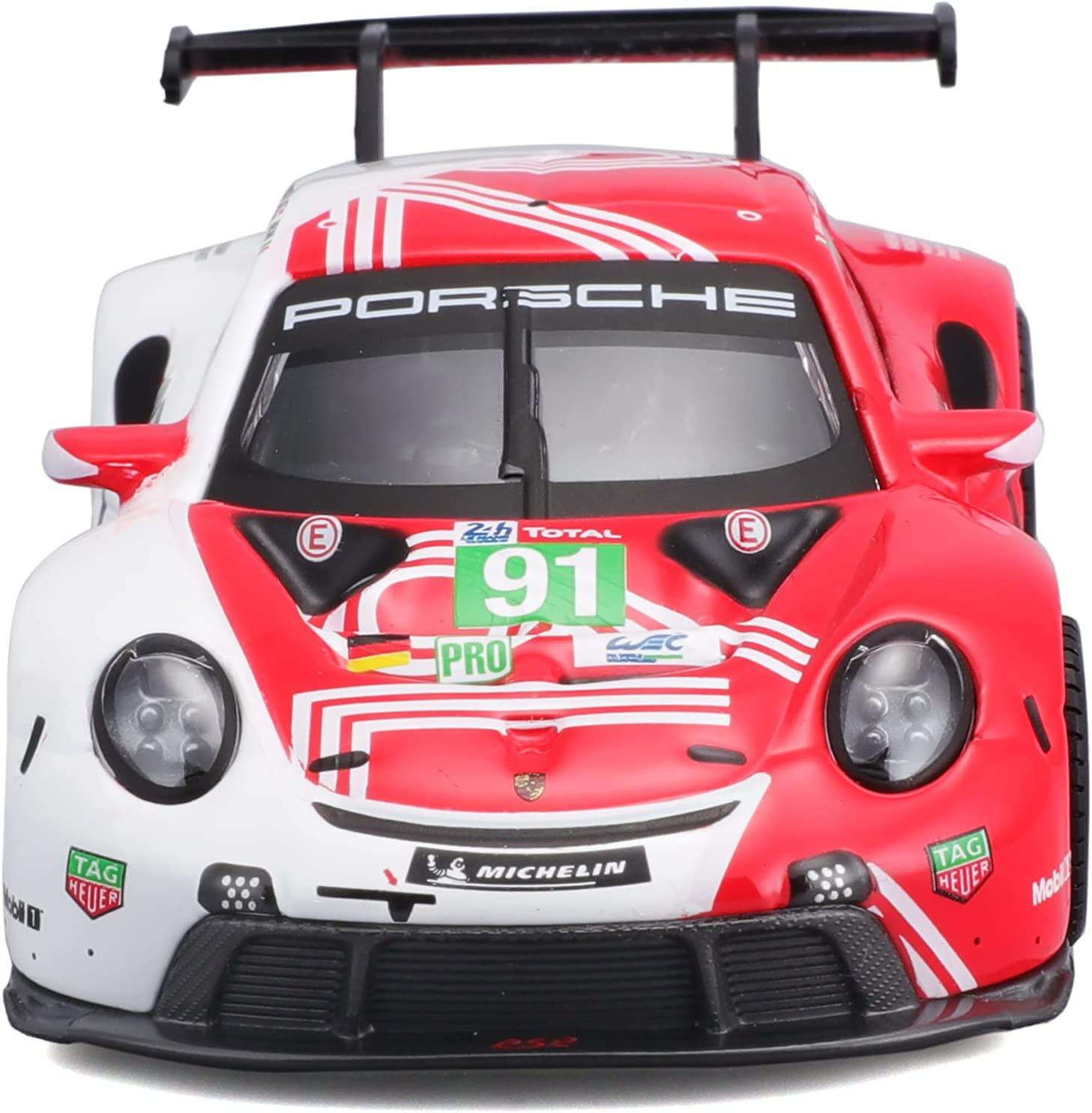 - Porsche (rot, RSR Spielzeugauto BBURAGO - Modellauto LeMans \'20 911 1:43) Maßstab 18-38308
