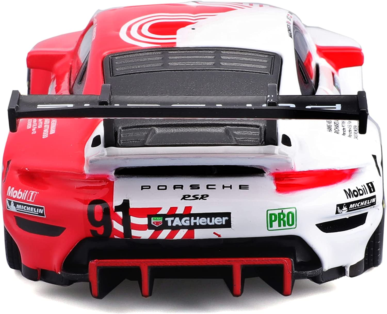 - 18-38308 - 1:43) LeMans 911 RSR Porsche Modellauto Spielzeugauto (rot, \'20 Maßstab BBURAGO