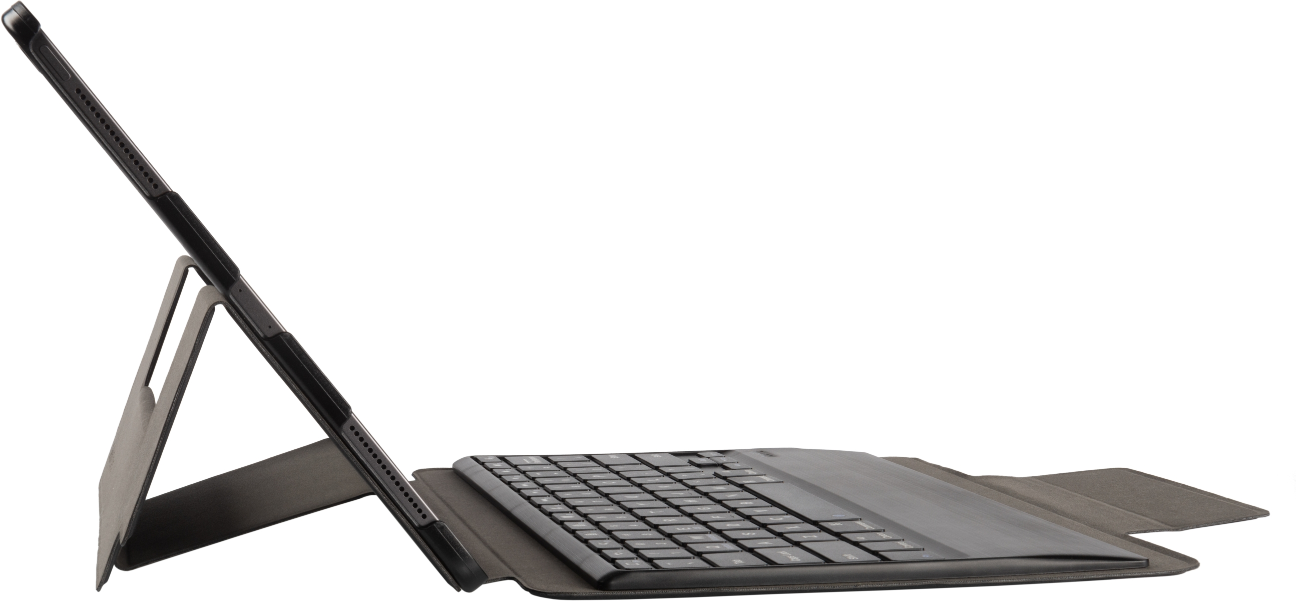 Bookcover Schwarz Tastatur-Case PU Apple COVERS für QWERTZ Leather, GECKO