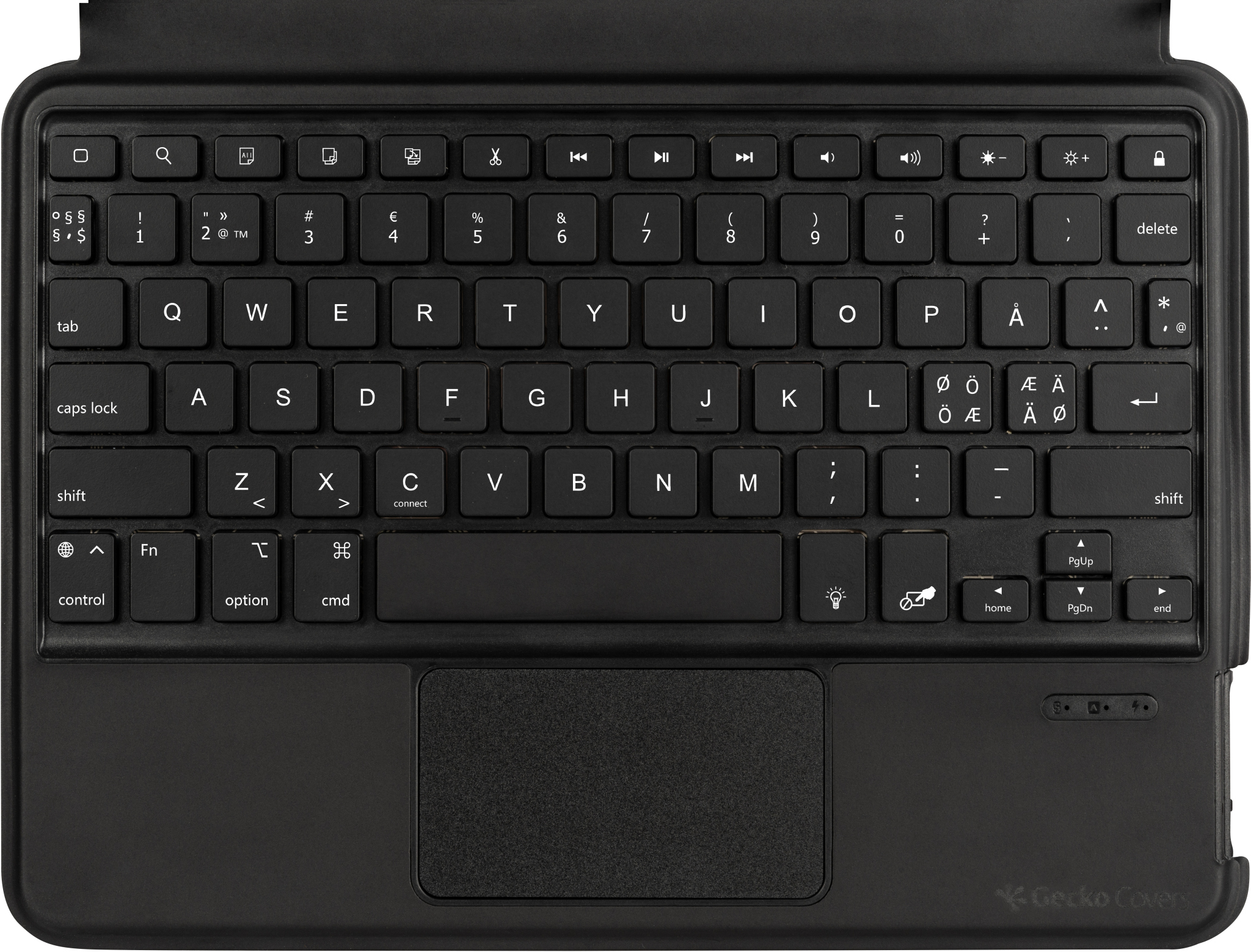 2.0 Tastatur-Case GECKO für Bookcover Apple Grey Cover Keyboard COVERS PU,