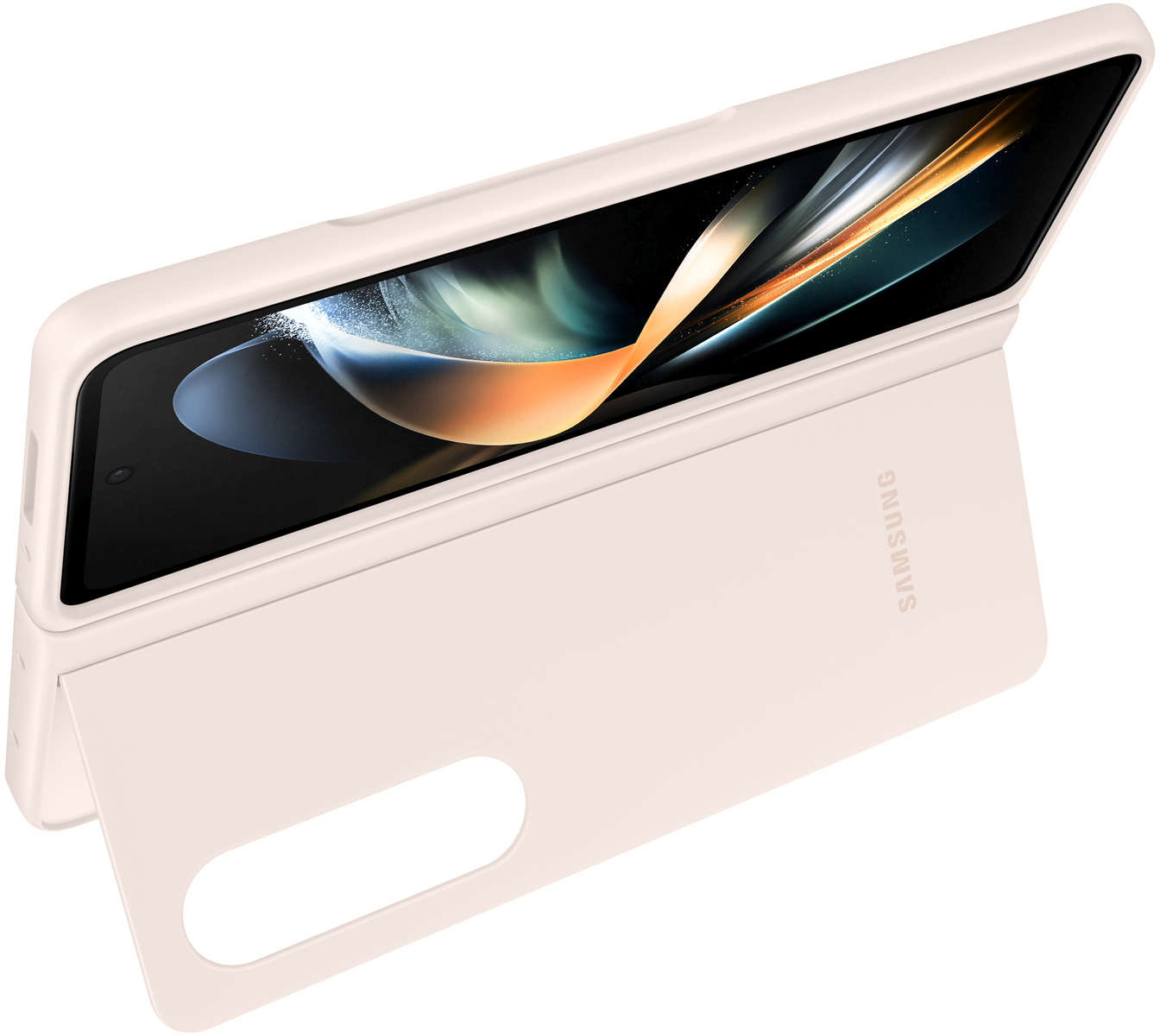 SAMSUNG Slim Standing Cover Gelbgrau Samsung, Fold Galaxy 4, Z Series, Backcover