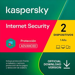Antivirus - KASPERSKY Internet Security 2 Dispositivos 1 Año 2023 Licencia Digital