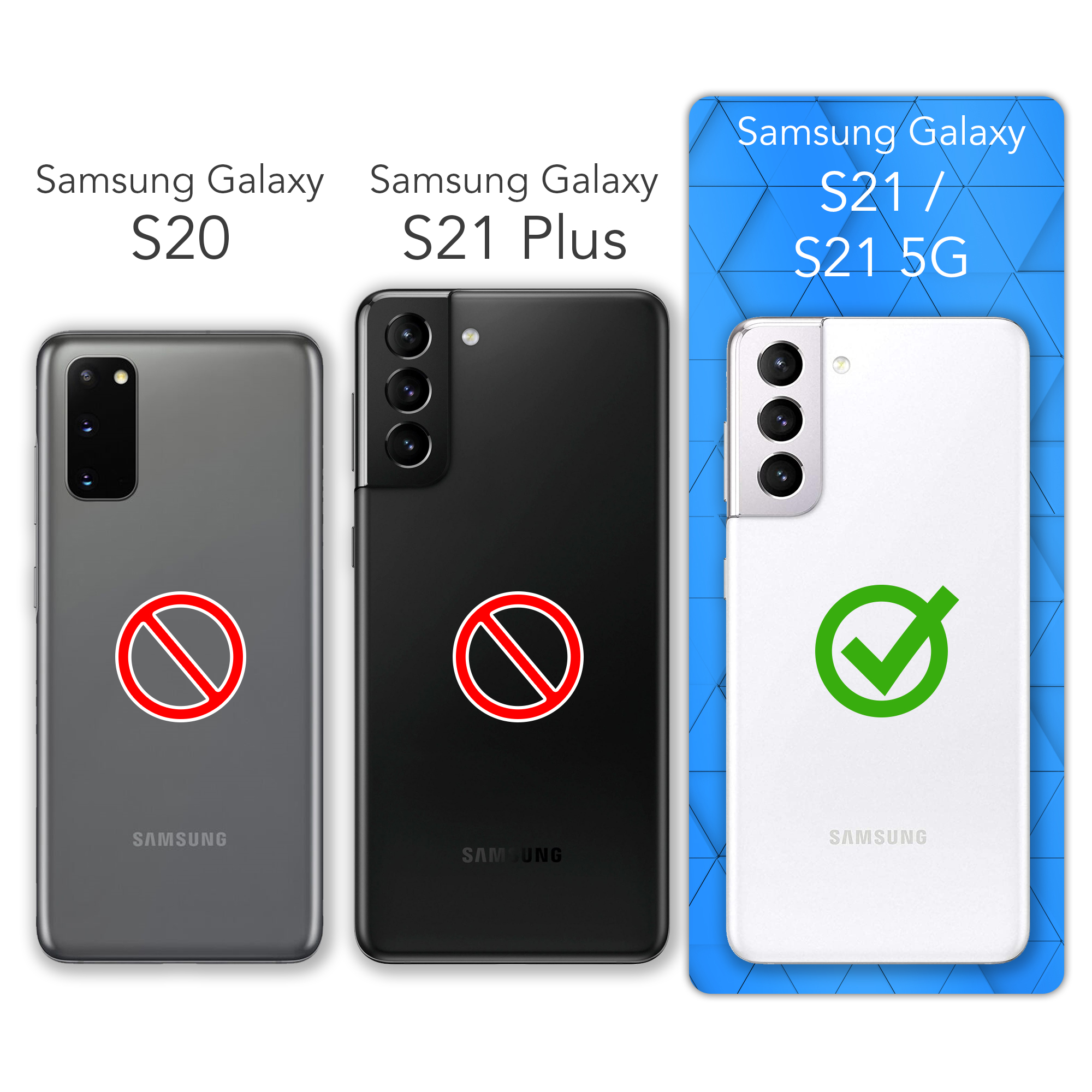EAZY CASE Premium Silikon Handycase, Blau Backcover, Samsung, S21 5G, Eis Galaxy