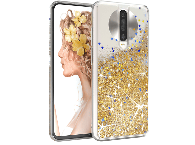 EAZY CASE Glitzerhülle Flüssig, Backcover, / Poco Gold X2 Redmi K30, Xiaomi