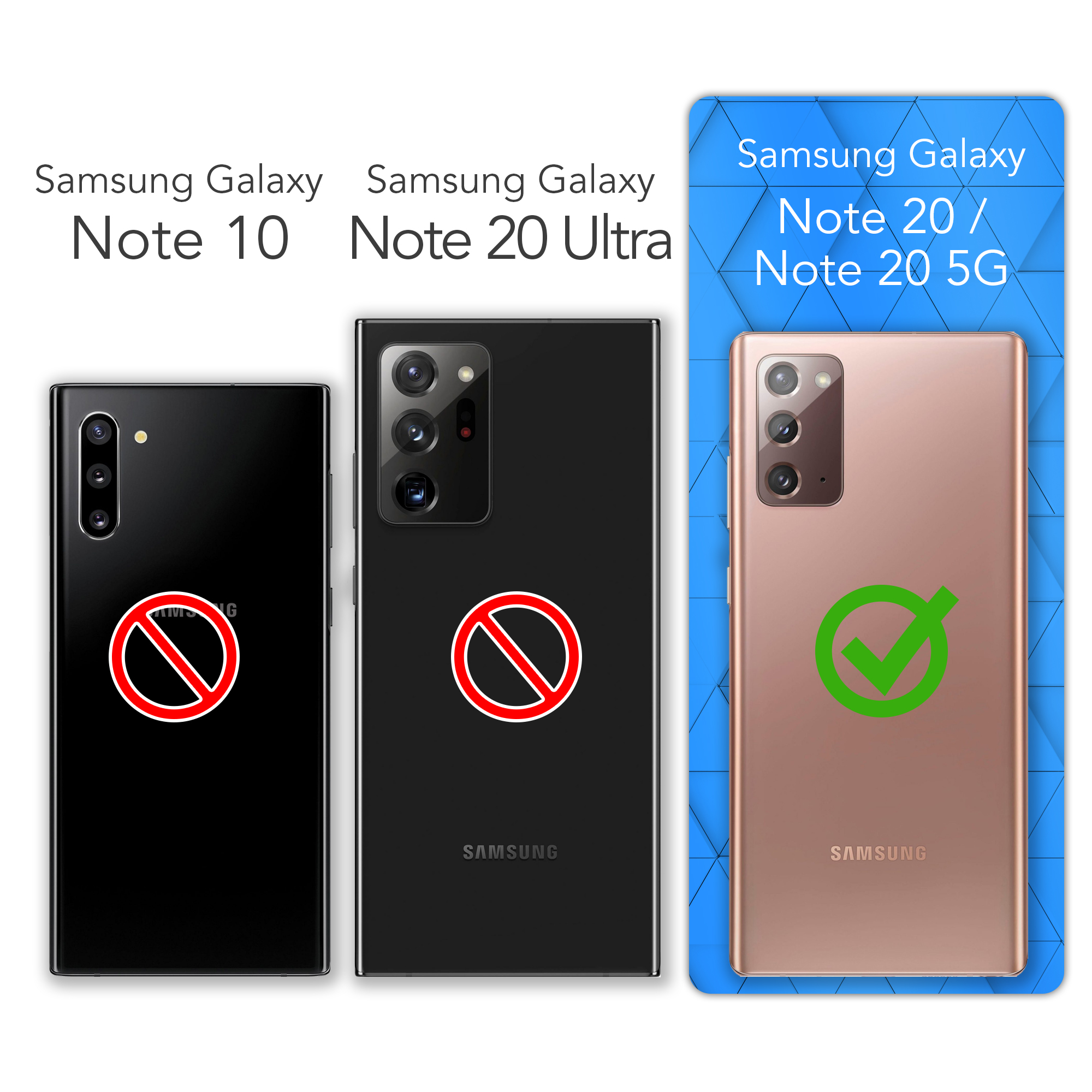 Drei Smartphones. Nur eines ist zugelassen. Die anderen haben rote Kreise mit einem Strich.