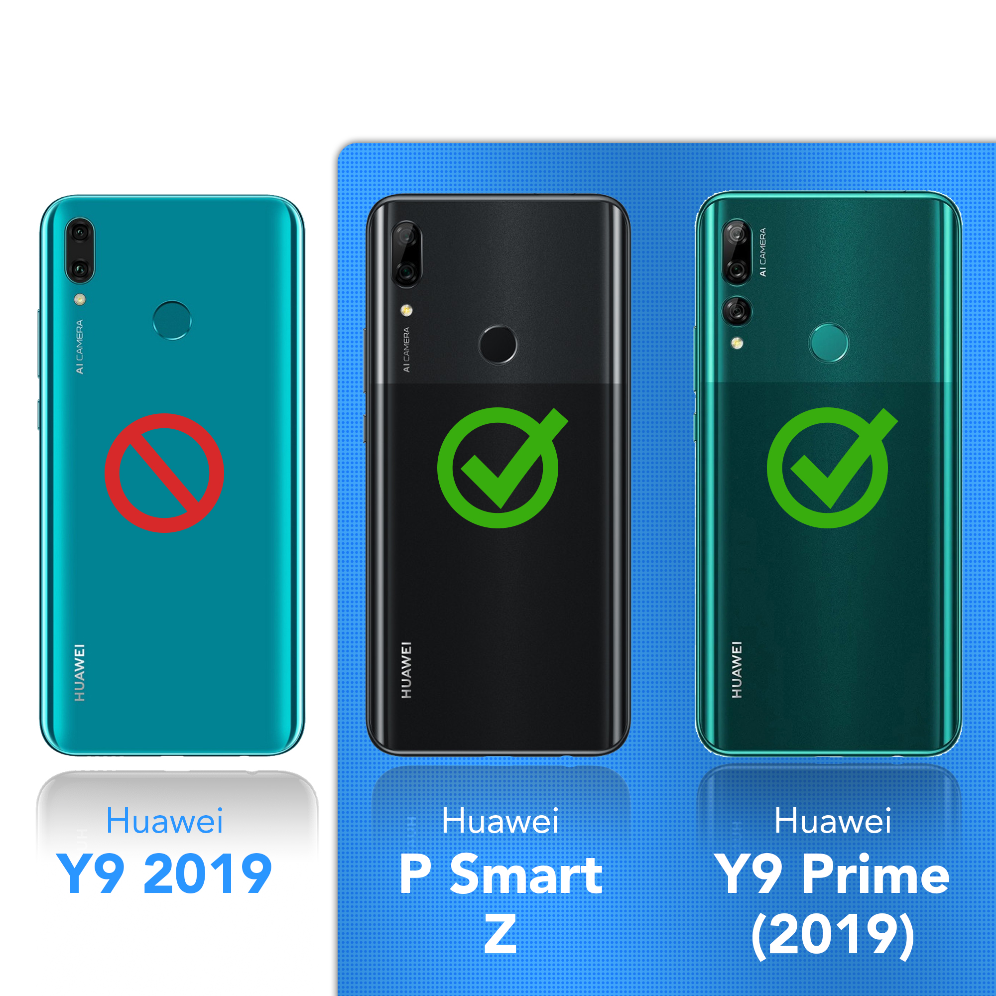 Y9 / Flipcase, (2019), CASE P Smart Z Huawei, Cover, EAZY Prime Schwarz Flip