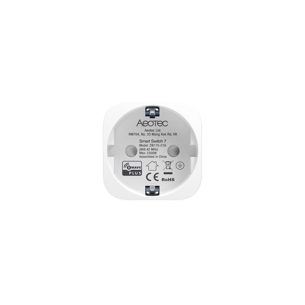Weiß Schutzkontaktstecker, Z-Wave-Anschlusssteckdose Aeotec AEOTEC Verbrauchsmessung - mit