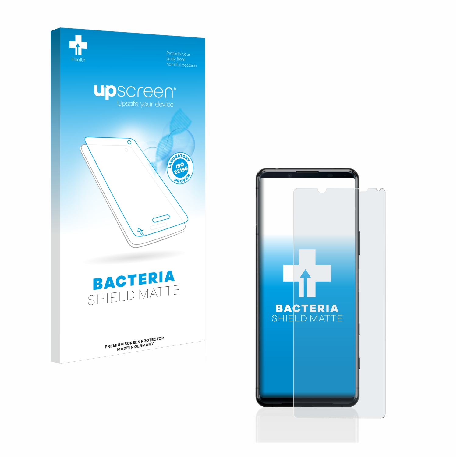 II) Schutzfolie(für UPSCREEN matte entspiegelt Sony Xperia 5 antibakteriell