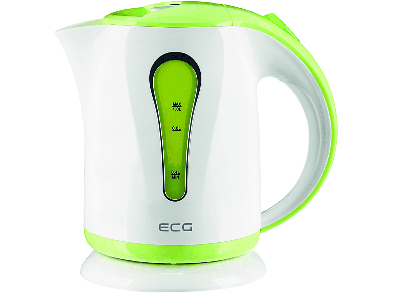 ECG RK 1022 grün | Wasserkocher, Drehsockel | 360° L Volumen Wasserkocher | Grün-weiß | Wassersteinfilter | 1