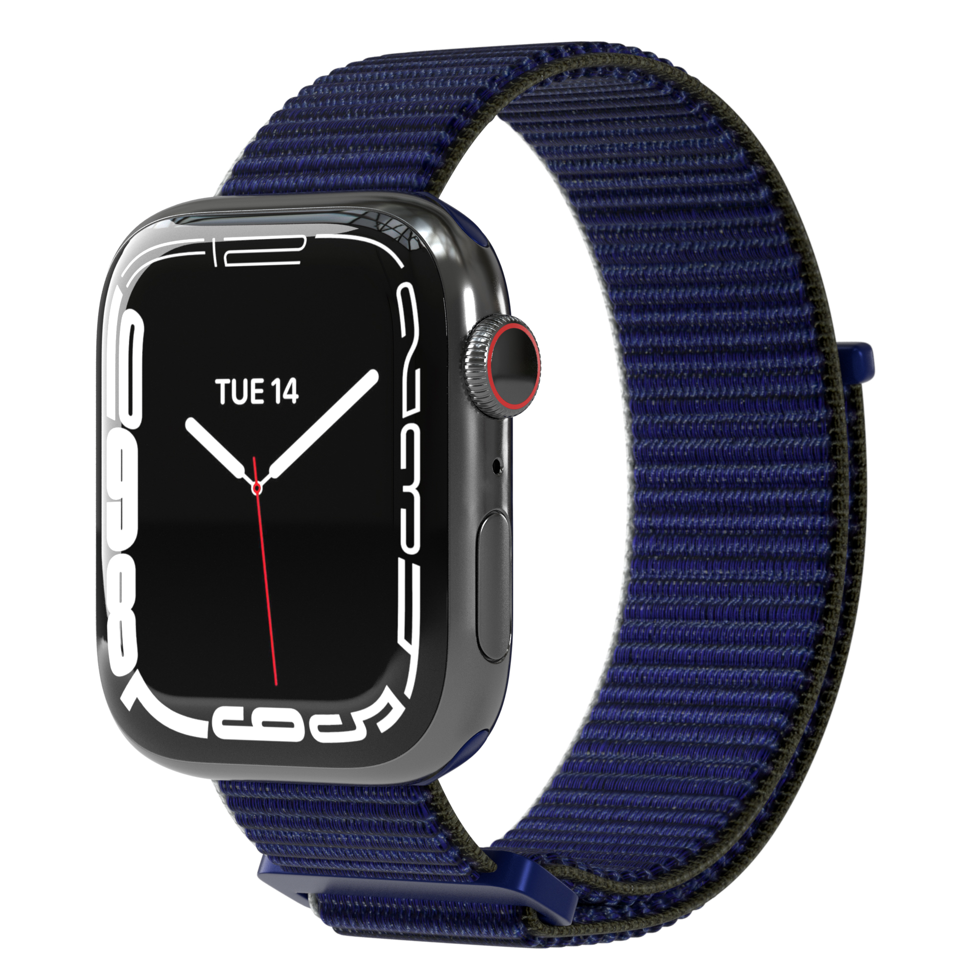 Watch Ersatzarmband, 1+2, Ultra 42mm/44mm/45mm/49mm, 9/8/7/6/5/4/3/2/1; Nylon Series Watch EAZY Dunkel SE; Watch Armband CASE Apple, Blau