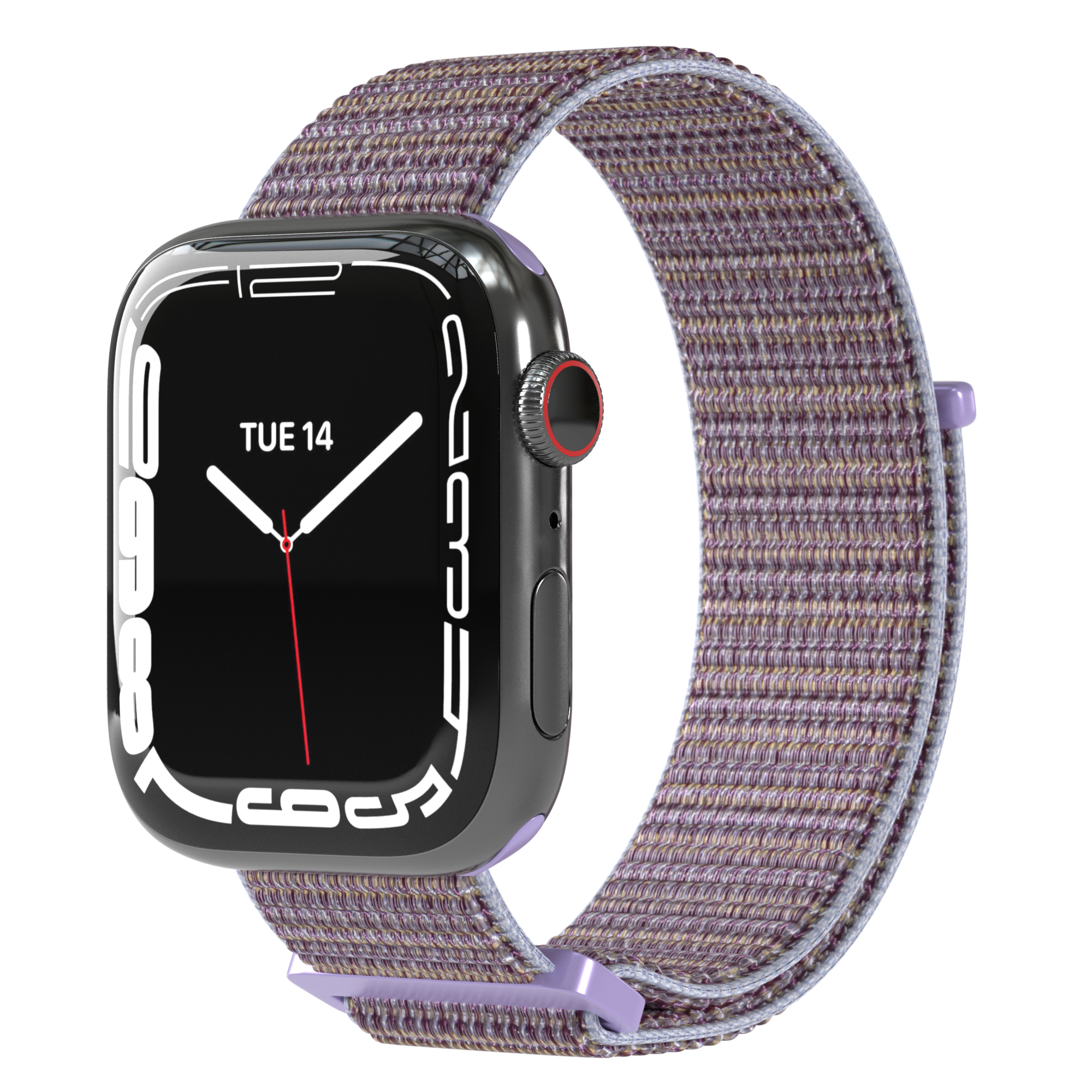 1+2, SE; 9/8/7/6/5/4/3/2/1; EAZY Apple, Ersatzarmband, Series Ultra Nylon Watch Watch Armband CASE Lila Violett 42mm/44mm/45mm/49mm, Watch