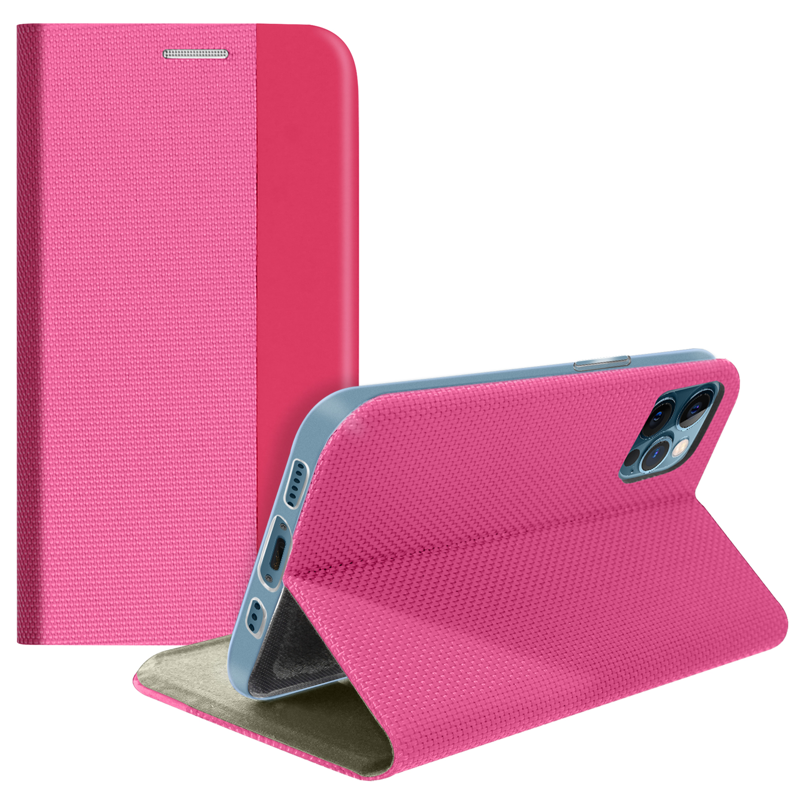 AVIZAR Soft Touch Series, Bookcover, Apple, 12 iPhone Max, Pro Rosa