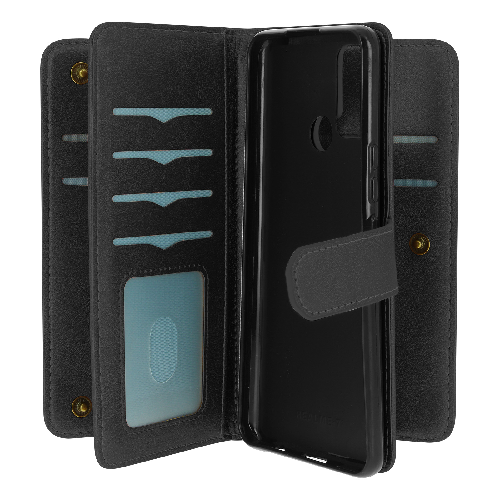 AVIZAR Wallet 7i, Series, Realme, Schwarz Realme Bookcover