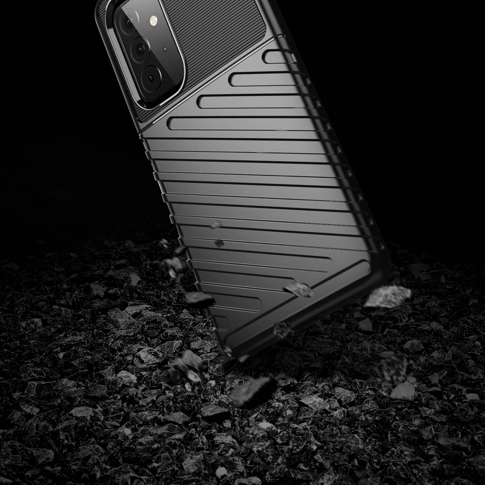 Galaxy Backcover, A72, Series, AVIZAR Soft-touch Samsung, Schwarz