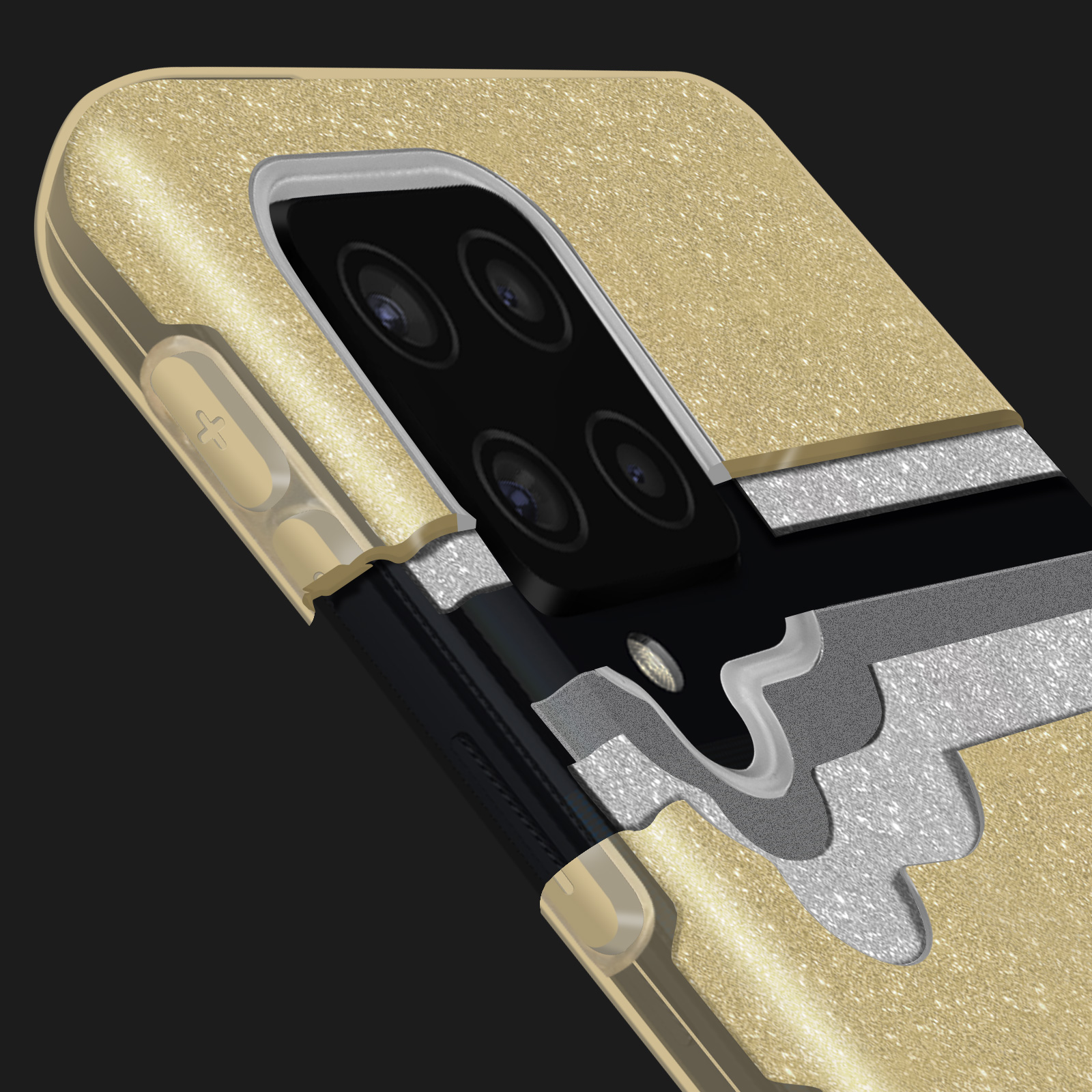 AVIZAR Papay Series, Galaxy Samsung, Backcover, A42, Gold