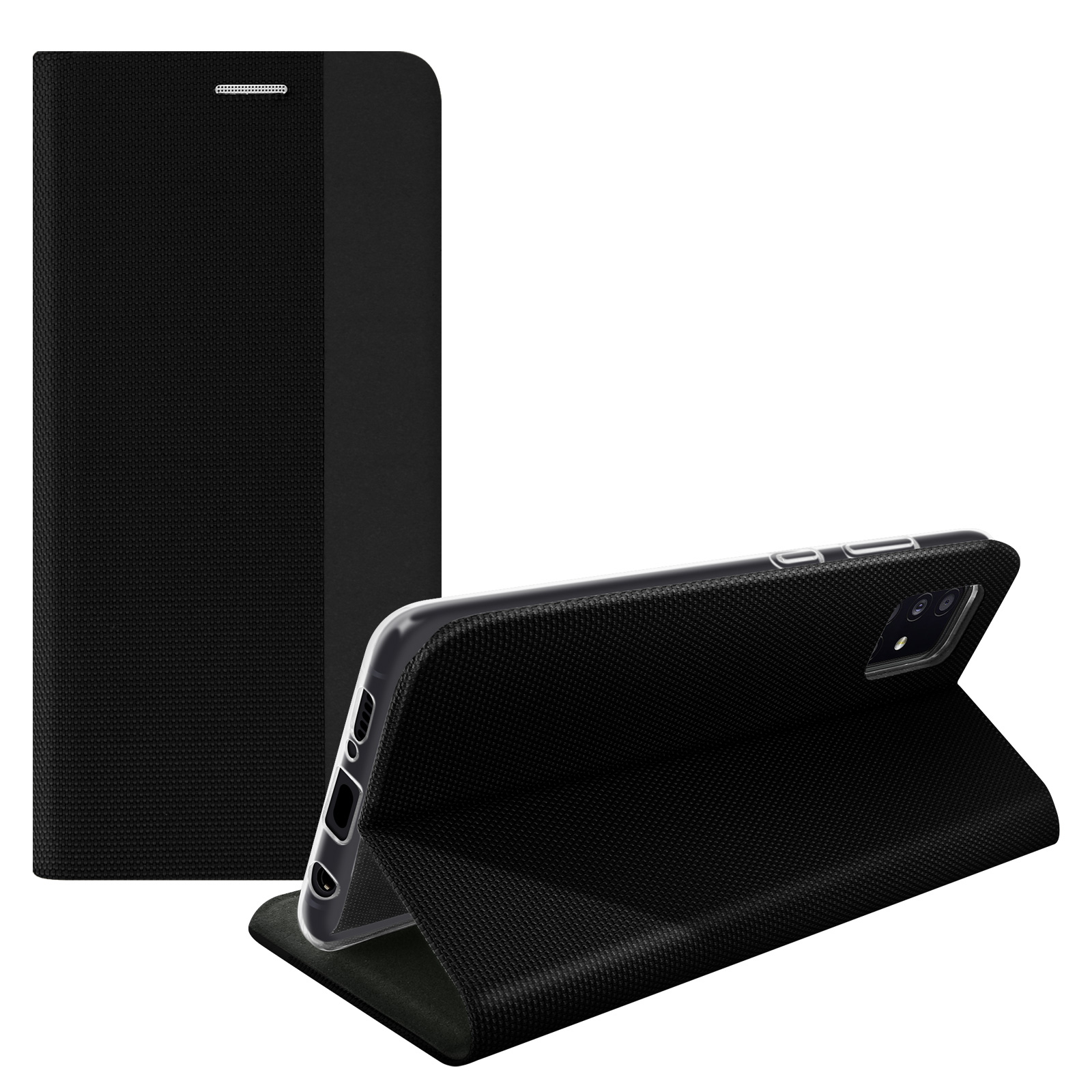 AVIZAR Soft Touch Series, Bookcover, A51 Schwarz Galaxy 5G, Samsung Samsung