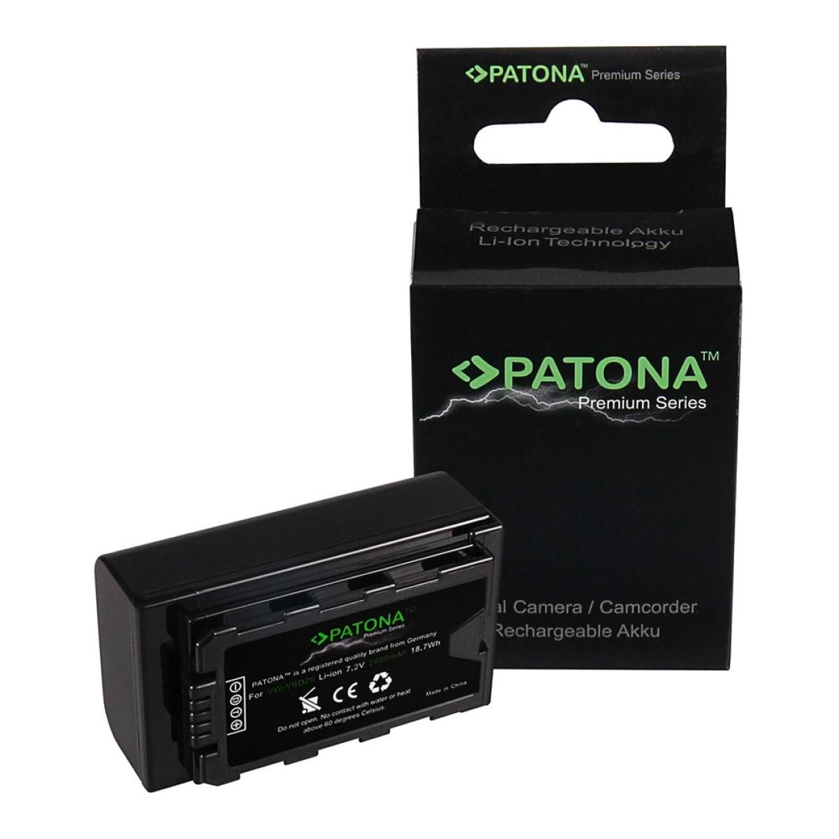 PATONA Akku kompatibel für Panasonic 2600mAh Li-Ion VW-VBD29 Ersatzakku, Stück 1