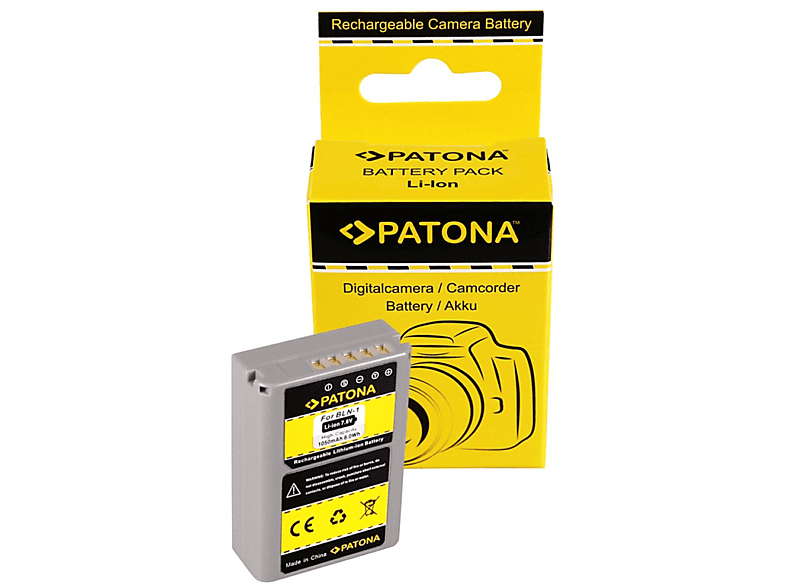 PATONA Akku Olympus Li-Ion PS-BLN1 Ersatzakku, für kompatibel 1050mAh  1 Stück