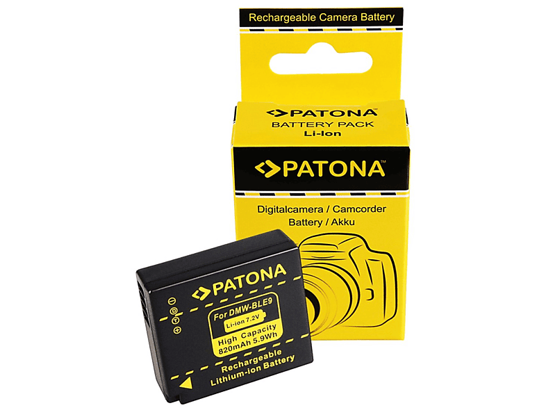 PATONA Akku kompatibel für Panasonic DMC GF3T Li-Ion Ersatzakku, 820mAh 1 Stück