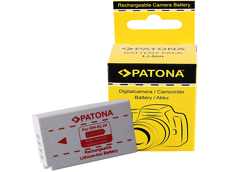 PATONA Akku Li-Ion  550mAh   kompatibel Nikon Stück EN-EL24 Ersatzakku, 1 für