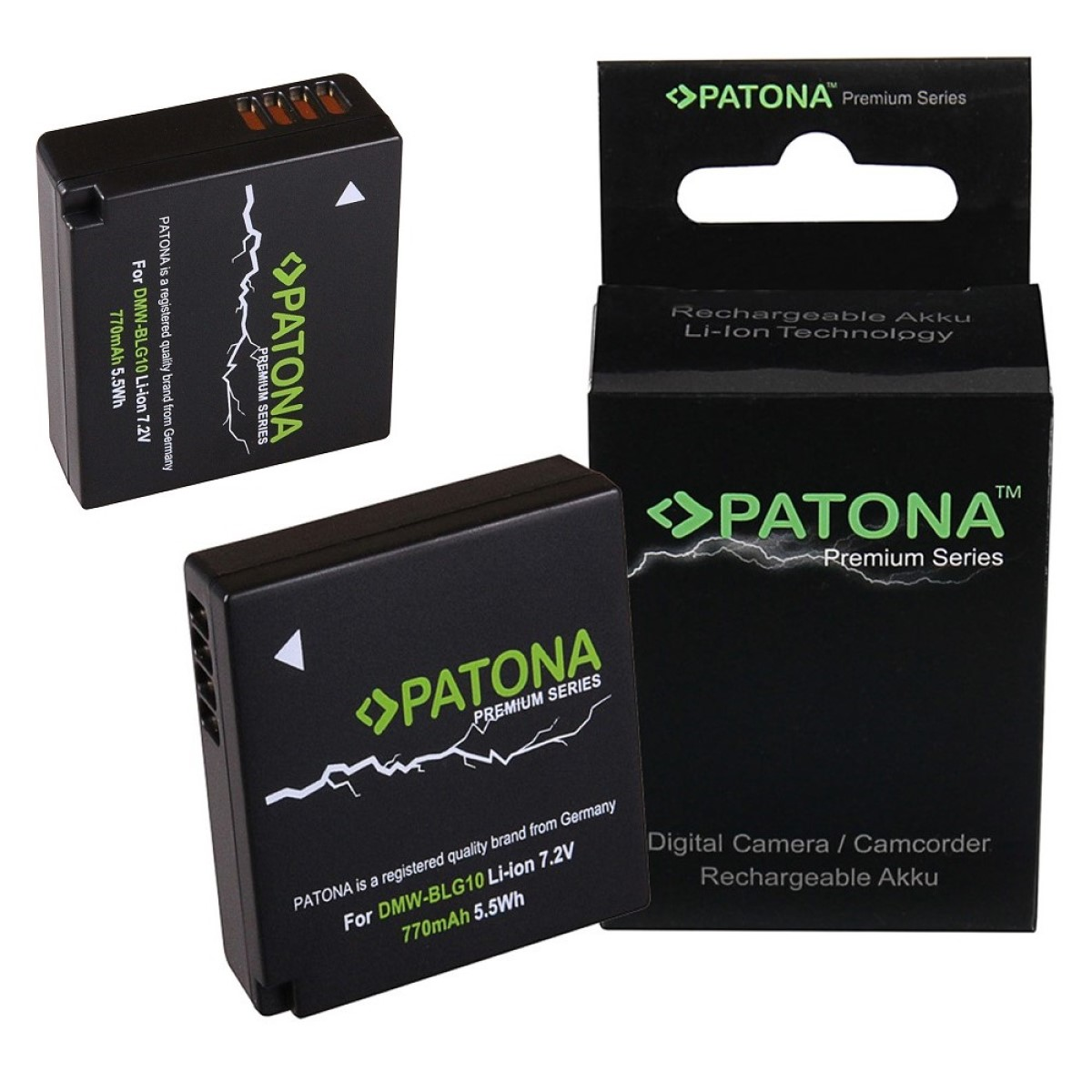 Panasonic kompatibel 2x 2 Stück für PATONA Akku Ersatzakku, Li-Ion DMC-GF6 7700mAh