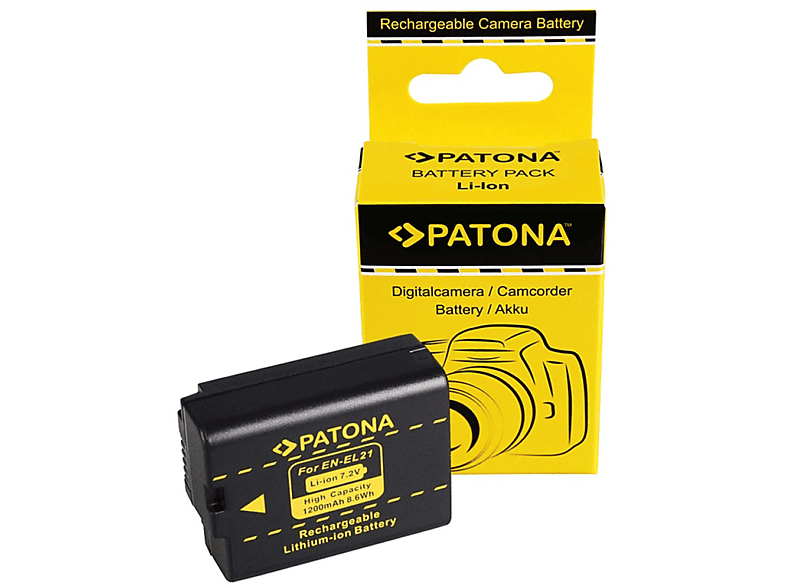 Stück für Nikon Li-Ion PATONA EN-EL21 Ersatzakku, kompatibel 1 Akku 1200mAh