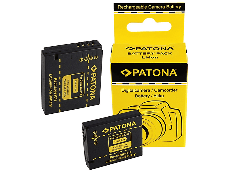 PATONA 2x Akku kompatibel für Panasonic BCJ13 Li-Ion Ersatzakku, 1050mAh  2 Stück