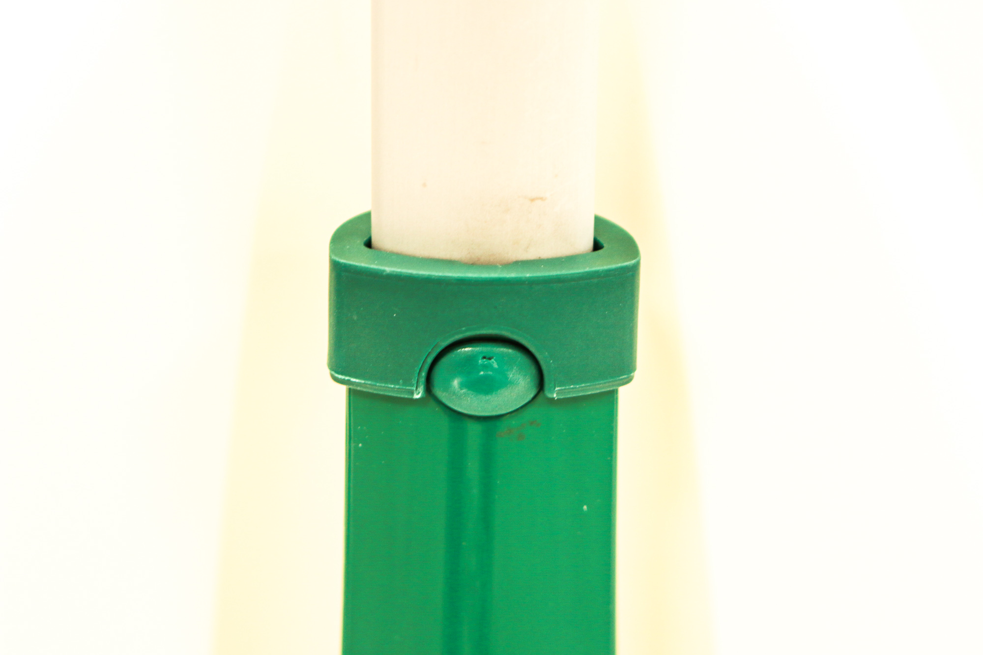 Grünes und weißes Polsegment mit grüner Klammer. Weißer Hintergrund.