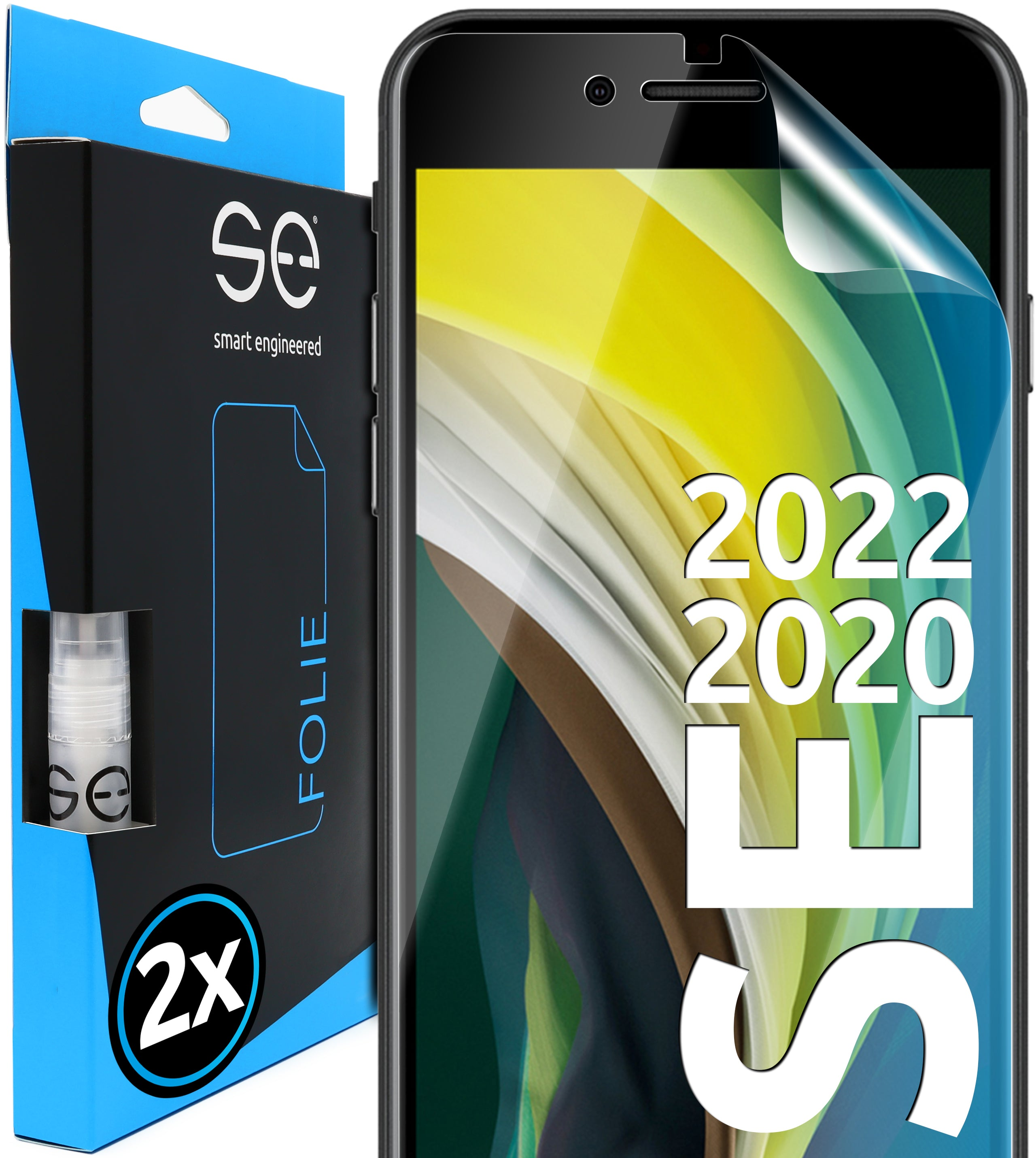 2022) / SE ENGINEERED iPhone SMART se® Apple Schutzfolie(für 2x 2020