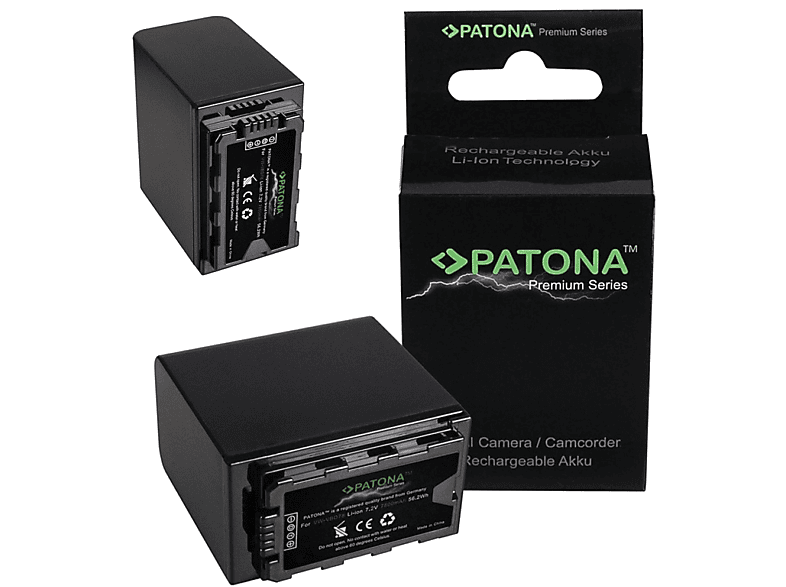 PATONA 2x für 2 7800mAh Ersatzakku, Li-Ion Akku Stück VW-VBD78 kompatibel Panasonic