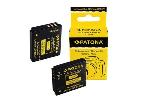 PATONA 2x Akku kompatibel für Panasonic Lumix DMC-FX3 Li-Ion Ersatzakku,  1000mAh 2 Stück