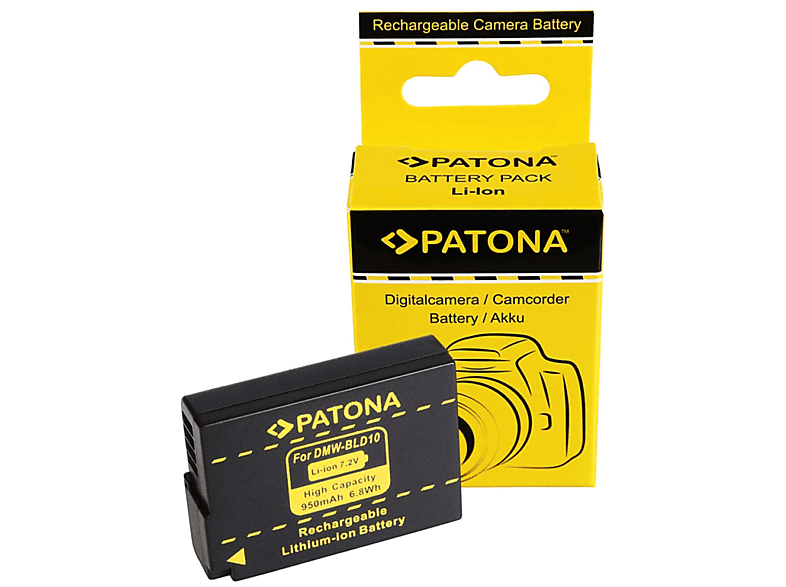 PATONA Akku kompatibel Li-Ion Panasonic für Stück 1 BLD10 950mAh  Ersatzakku