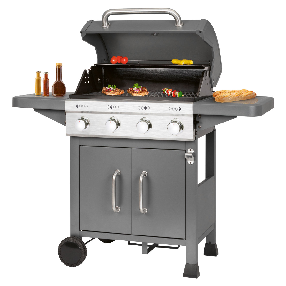 PROFICOOK PC-GG 1257 Grau Gasgrill