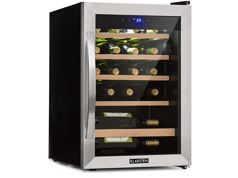 KLARSTEIN Vinamour 19 Uno Weinkühlschrank (EEK G, Edelstahl)