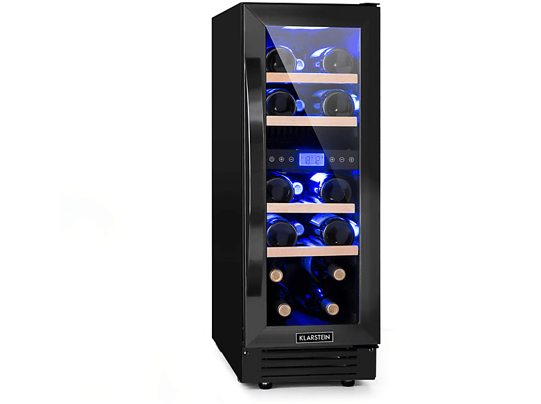 KLARSTEIN Vinovilla 17 Built-in Duo Onyx Edition Weinkühlschrank (EEK G, Schwarz)