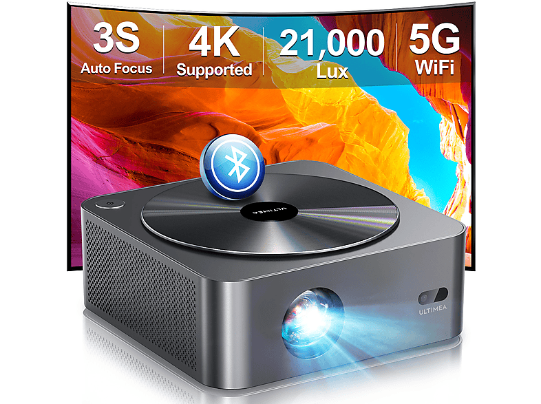 ULTIMEA P40 Native 1080P Full HD Beamer,5G WLAN Bluetooth Beamer,4K