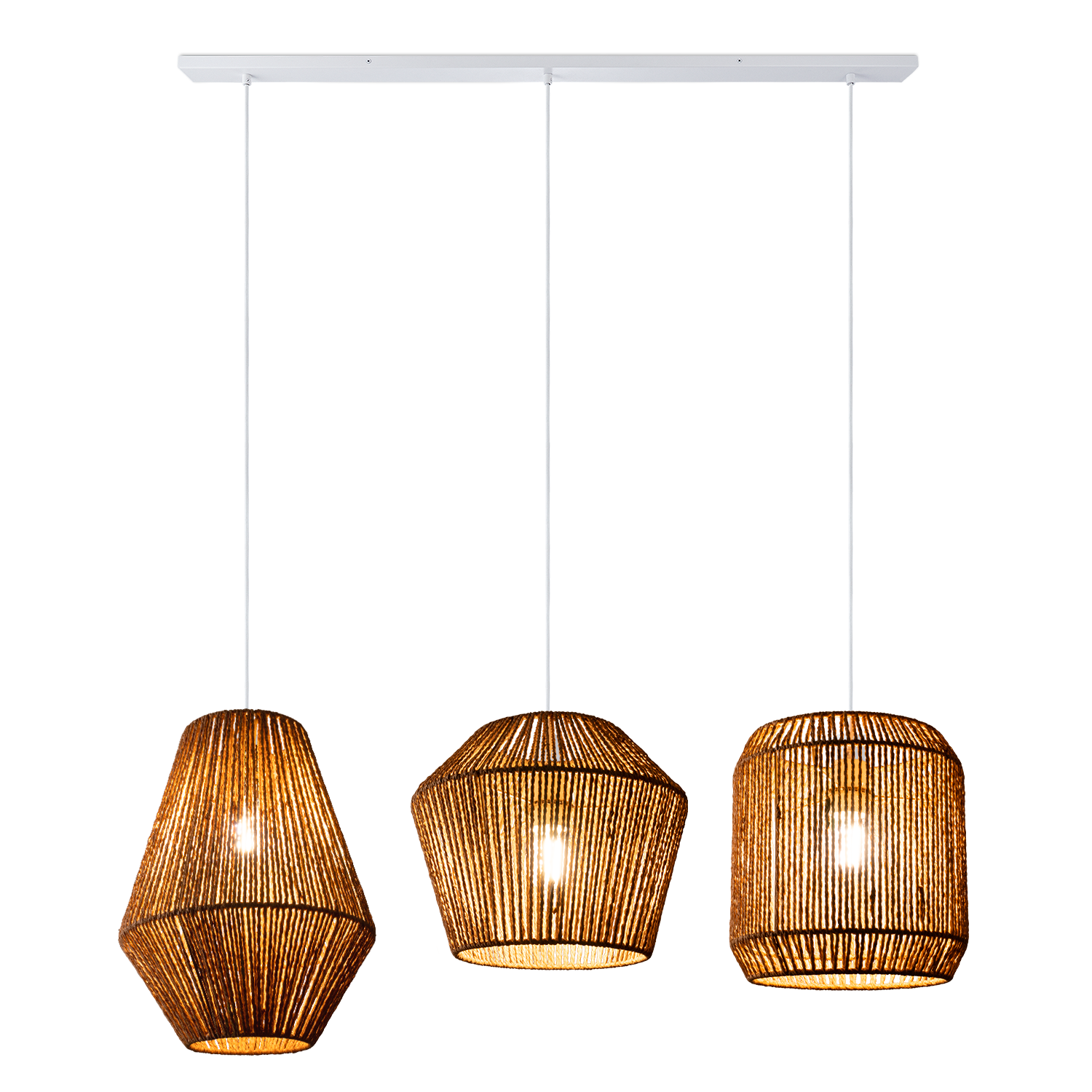 PACO Rattan-Design Pendelleuchte HUGO HOME