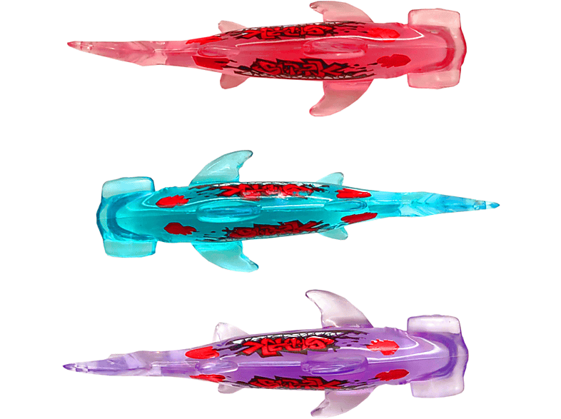 Stück) (3 - Tauchfische Hai TOI-TOYS Wasserspielzeug SPLASH