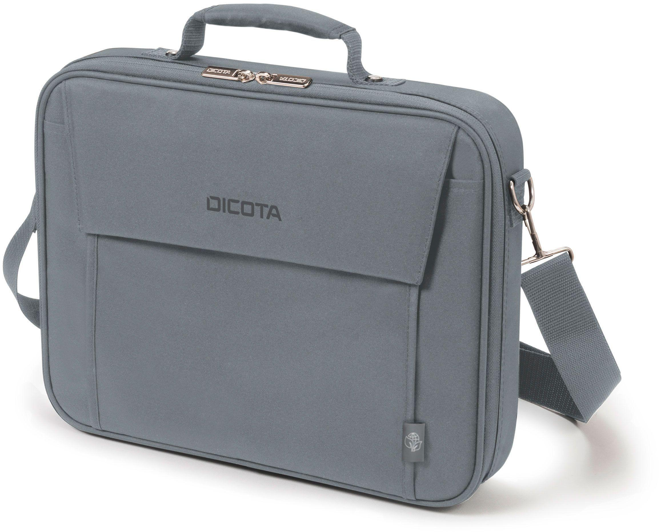 DICOTA Eco Multi BASE Universal Umhängetasche Grau für Recycling-PET, Notebooktasche