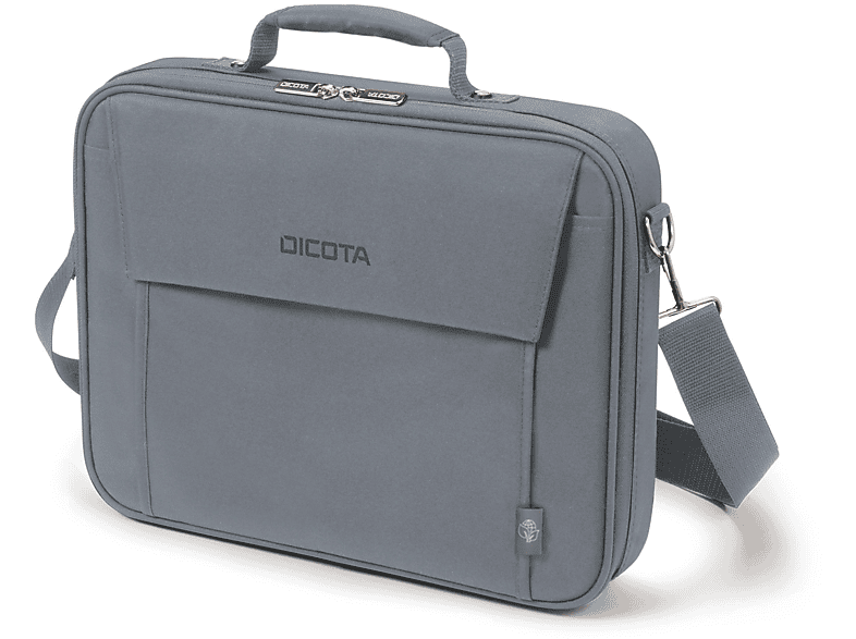 DICOTA Eco Multi BASE Notebooktasche Umhängetasche für Universal Recycling-PET, Grau
