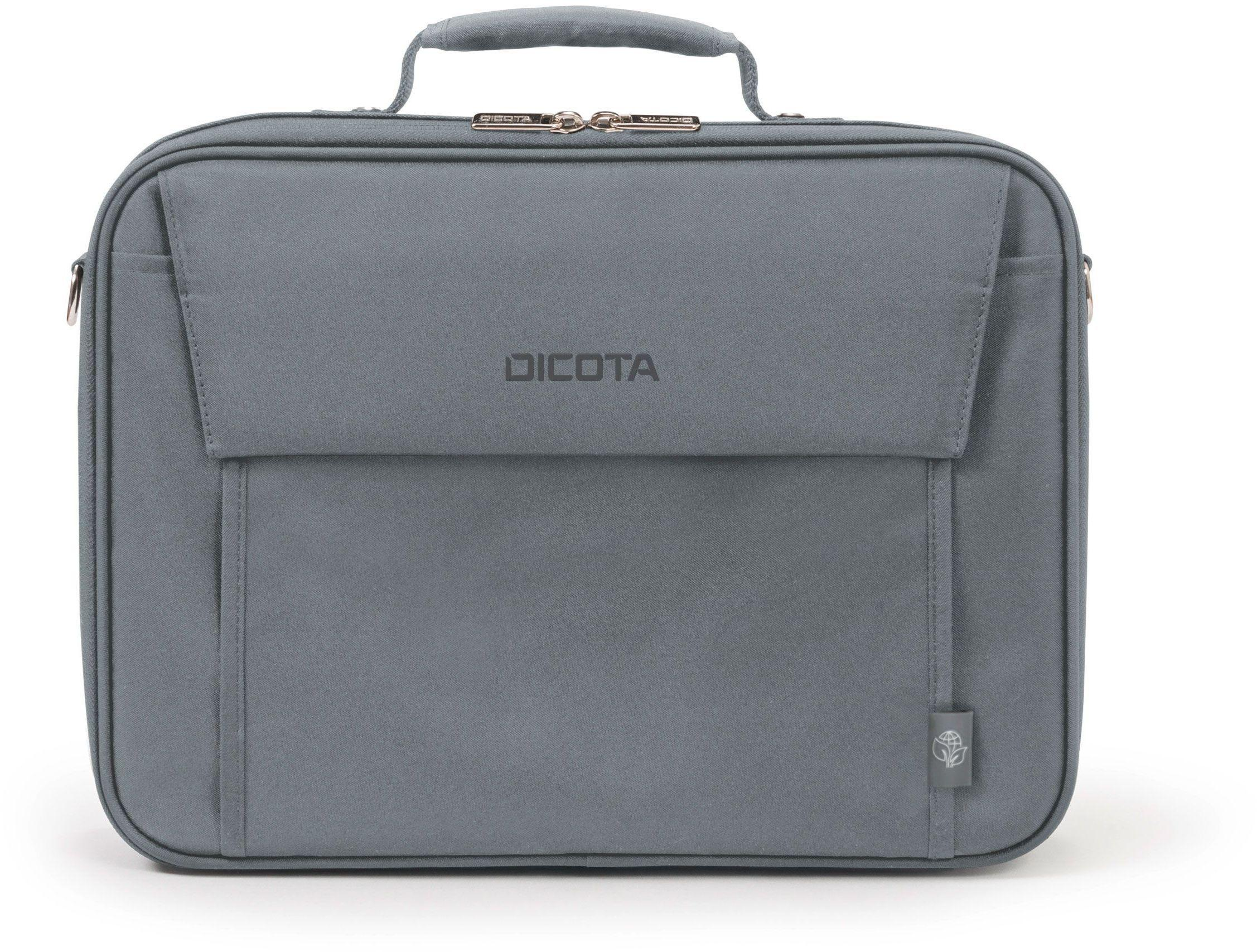 DICOTA Eco Multi BASE Umhängetasche Notebooktasche Grau Universal für Recycling-PET