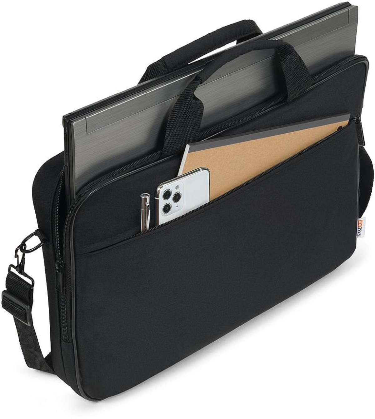 DICOTA BASE XX Toploader Notebook-Tasche Umhängetasche Universal für k.A., Schwarz