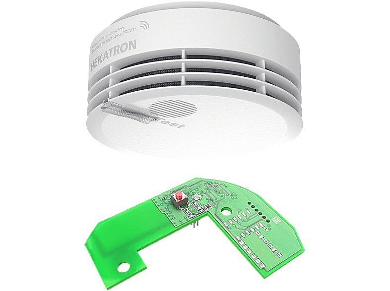 HEKATRON Genius Plus X + Funkmodul Rauchmelder, Weiß MediaMarkt