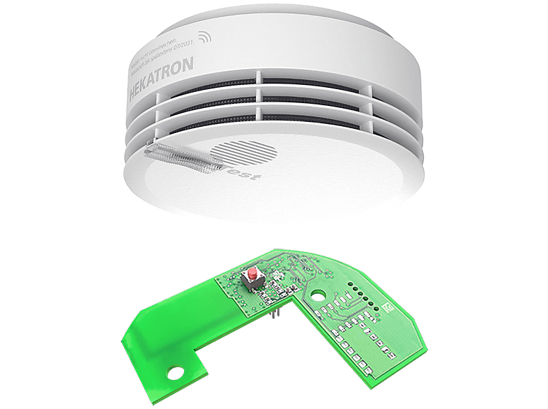 HEKATRON Genius Plus X INT + Funkmodul Rauchmelder, Weiß MediaMarkt