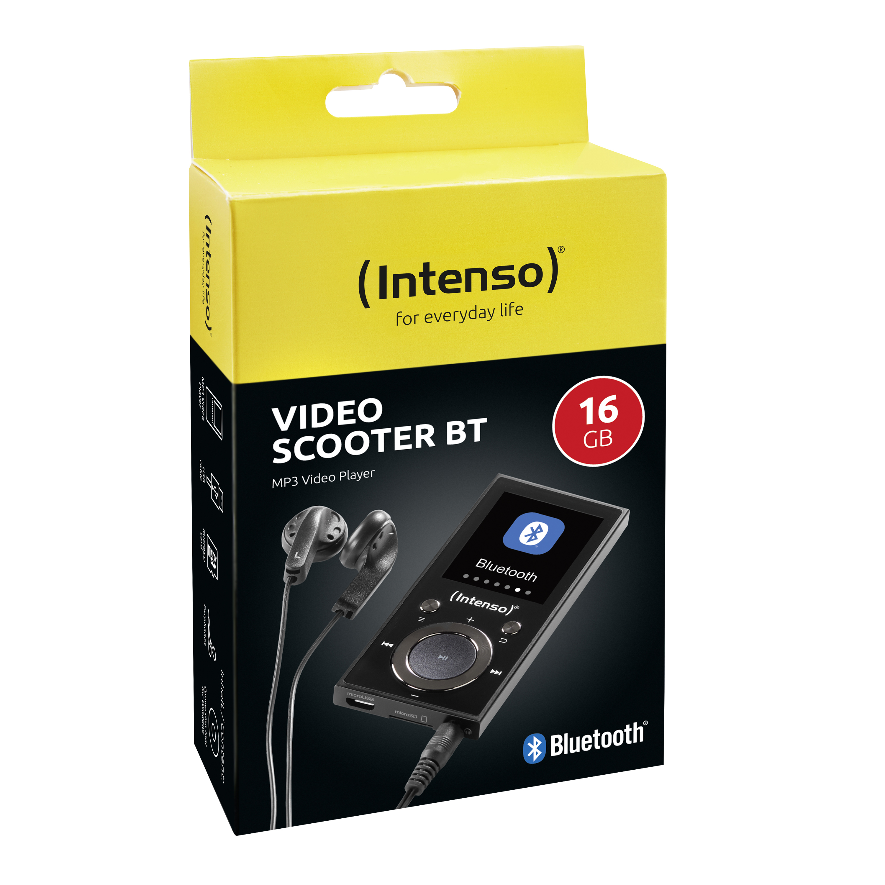 Scooter Player INTENSO Schwarz Video BT 16 GB, MP4 MP4 Player